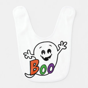 Bavoir bébé halloween boo, halloween baby boo bib