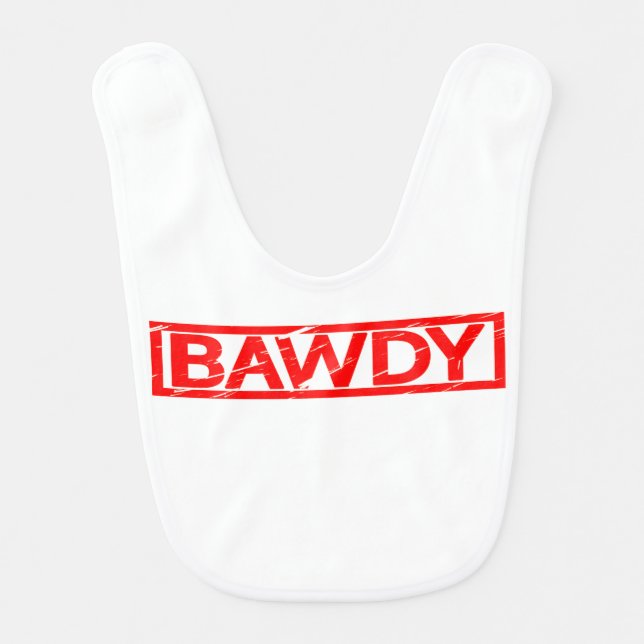 Bawdy Stamp Baby Bib (Front)
