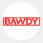 Bawdy Stamp Classic Round Sticker