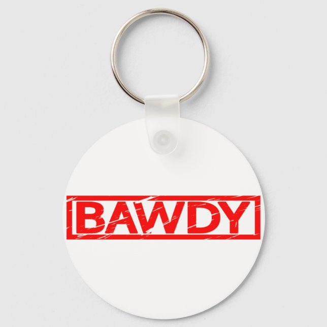 Bawdy Stamp Keychain (Front)
