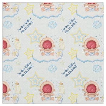 Bawling Baby Boy - Custom Text Fabric by uniqueprints at Zazzle