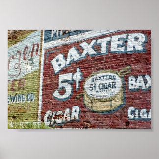 Baxter cigar ad poster