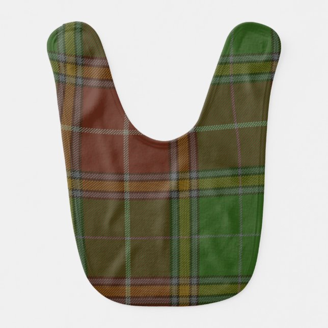 Baxter Clan Tartan Baby Bib (Front)