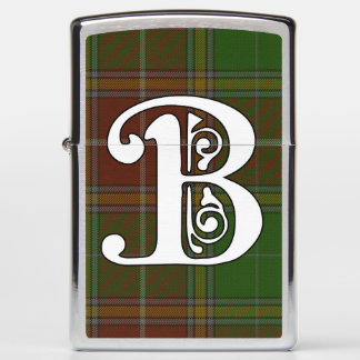 Baxter Clan Tartan Monogram Zippo Lighter