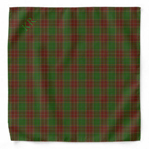 Baxter Clan Tartan with your monogram / initials Bandana