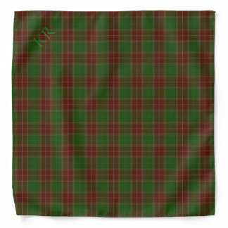 Baxter Clan Tartan with your monogram / initials Bandana