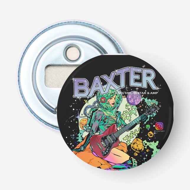 Baxter Cosmonaut Magnetic Bottle Opener (Front)