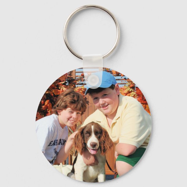 Baxter - English Springer Spaniel Photo-03 Keychain (Front)