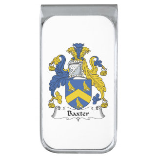 Baxter Family Crest Silver Finish Money Clip
