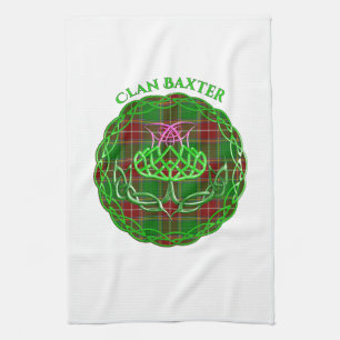 Baxter Scottish Tartan Celtic Thistle Kitchen Towel