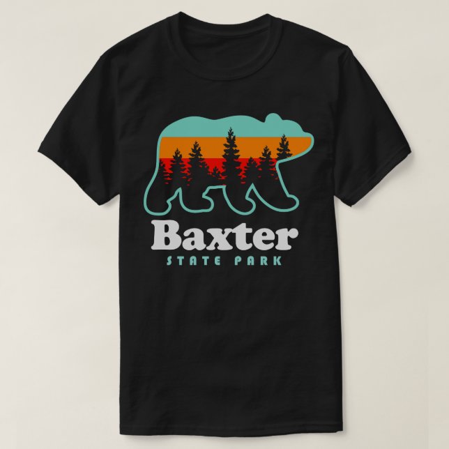 Baxter State Park Bear Maine Camping T-Shirt (Design Front)