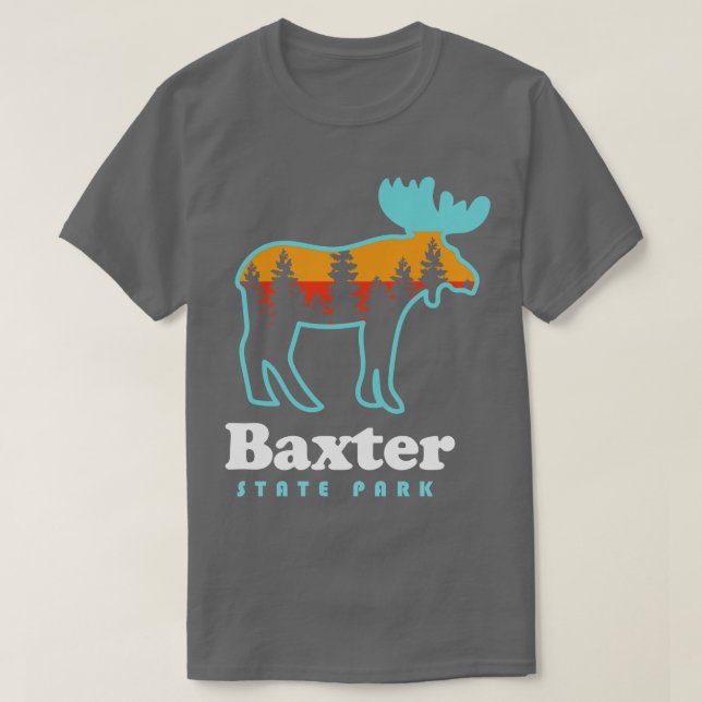 Baxter State Park Camping Moose Trails Maine T-Shirt (Design Front)