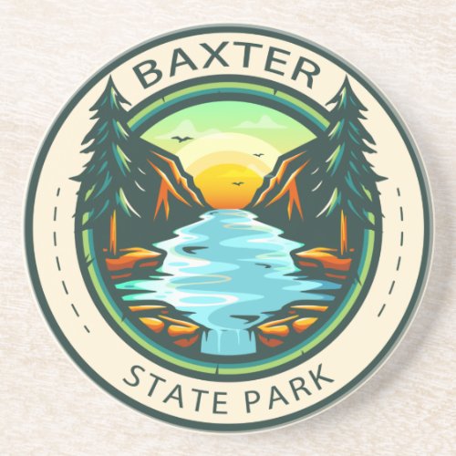 Baxter State Park Maine Badge Coaster