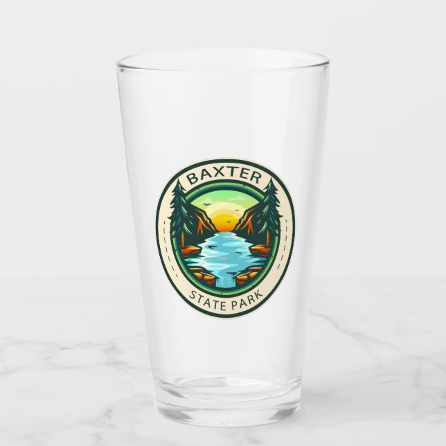 Baxter State Park Maine Badge Glass (Front)