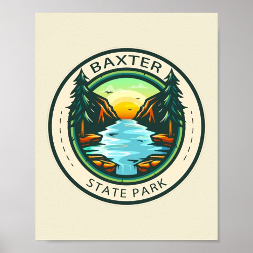 Baxter State Park Maine Badge Poster