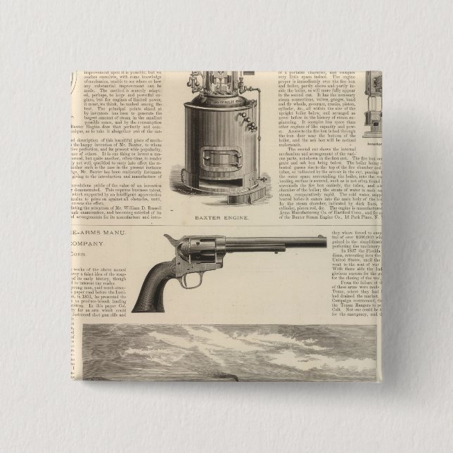 Baxter Steam Engine Company Button (Front)