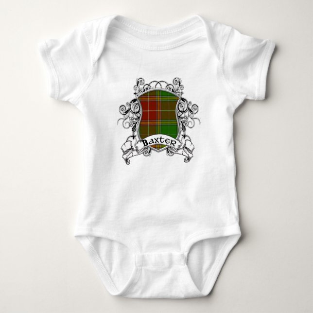 Baxter Tartan Shield Baby Bodysuit (Front)