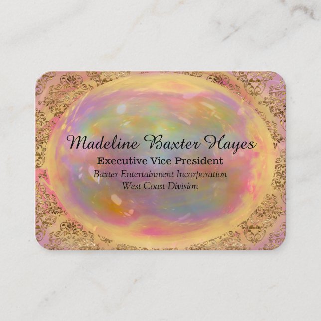 Baxterfynes Round Professional Beauty Business Card (Front)