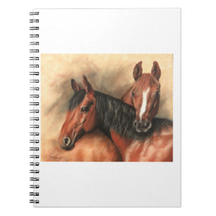 Bay and chestnut horses notebook