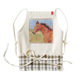 BAY ANDALUSIAN MARE ZAZZLE HEART APRON
