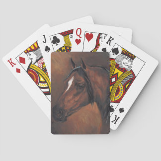 Bay Arabian horse Poker Cards
