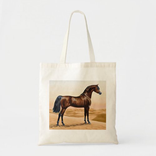 Bay Arabian Horse Tote Bag