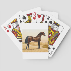 Bay Arabian Stallion Poker Cards