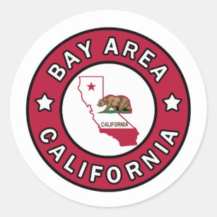 Bay Area California Classic Round Sticker