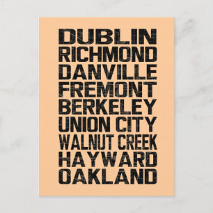 Bay Area East Bay Postcard
