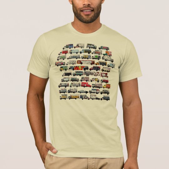 Bay Area Graffiti Trucks American Apparel Creme T-Shirt