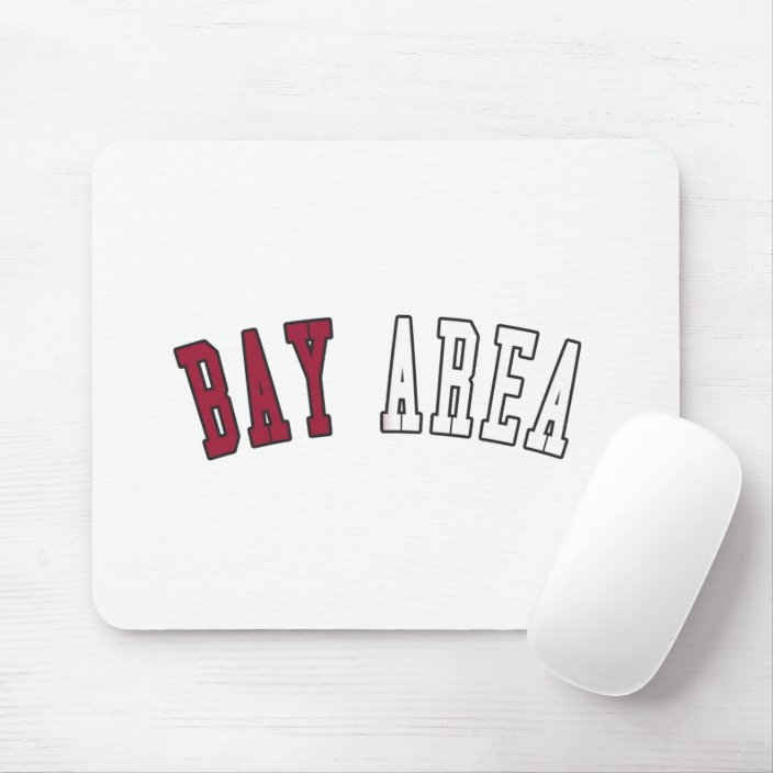 Bay Area in California State Flag Colors Mousepad