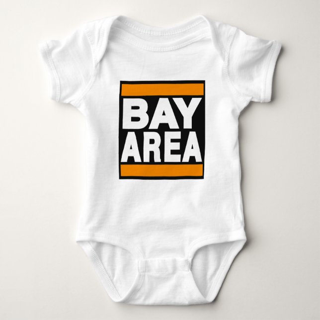 Bay Area Orange Baby Bodysuit (Front)