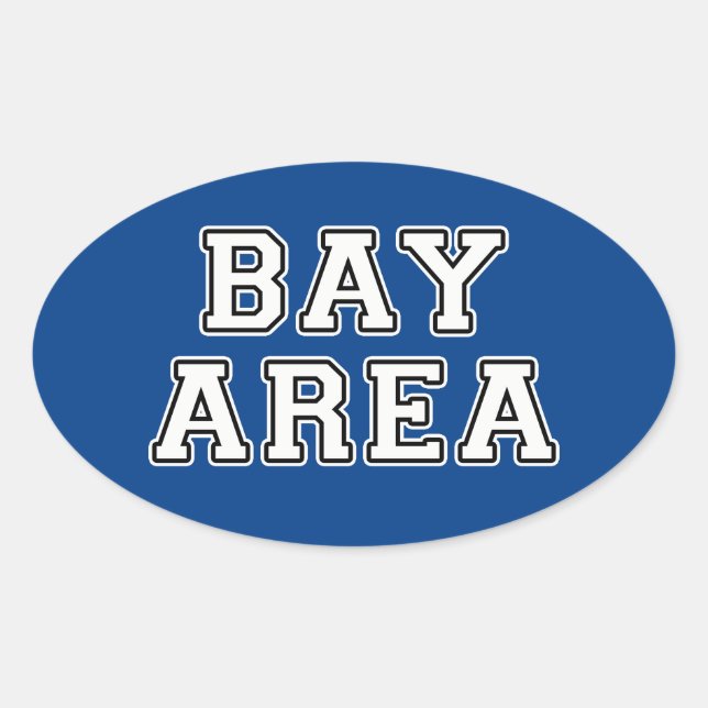 Bay Area Oval Sticker (Front)