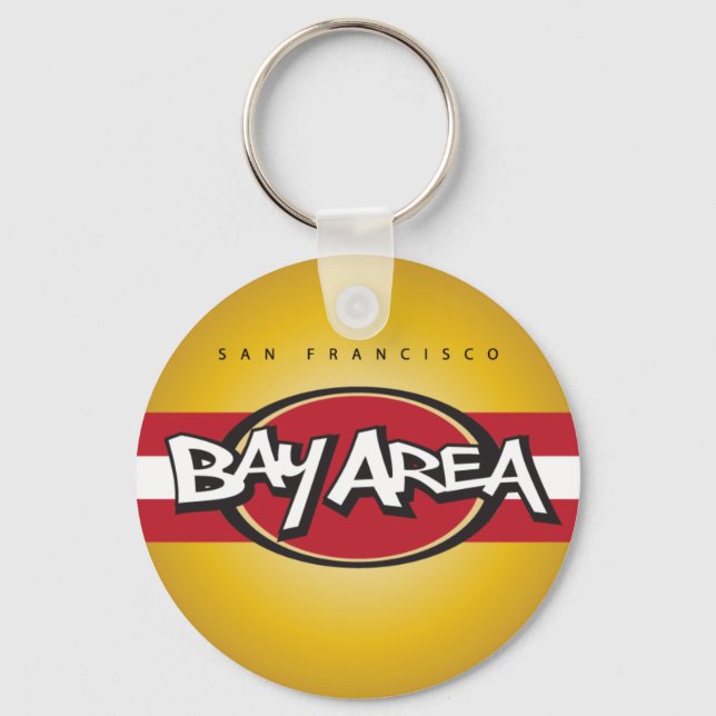 Bay Area Red & Gold Keychain (Front)