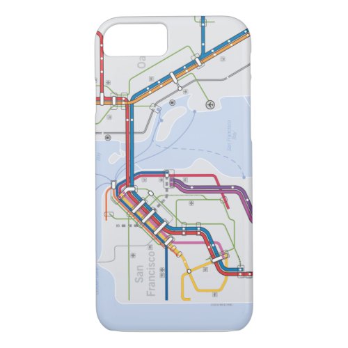 Bay Area Transit Map iPhone 87 Case