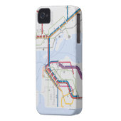 Bay Area Transit Map - San Francisco-Oakland Case-Mate iPhone Case (Back Left)