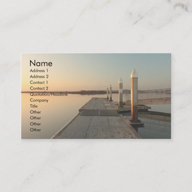 Bay at Dawn Business Card 2 (Front)