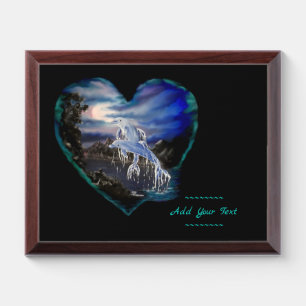 Bay at Night , Dolphin Love Award Plaque