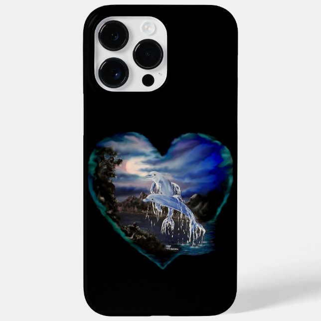 Bay at Night , Dolphin Love Case-Mate iPhone Case (Back)