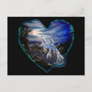 Bay at Night , Dolphin Love Postcard