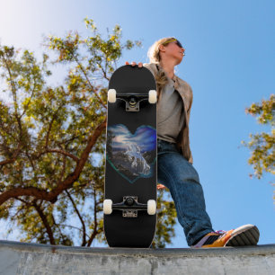 Bay at Night , Dolphin Love Skateboard