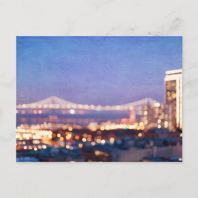 Bay Bridge Glow Fine Art Photography Postcard (Front)