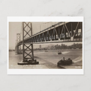 Bay Bridge, San Francisco, California Vintage Postcard