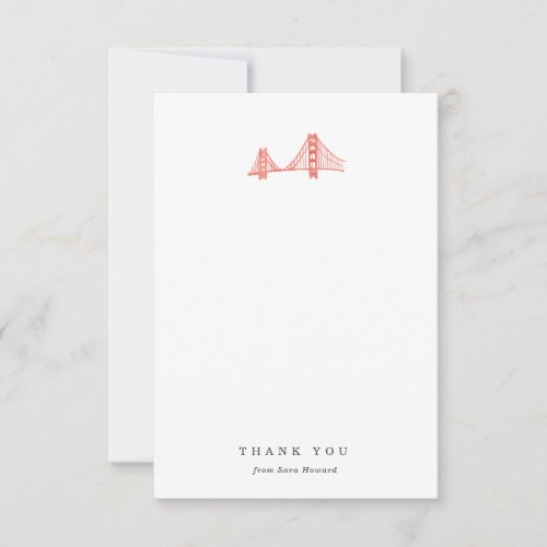 Bay Bridge Thank You Card