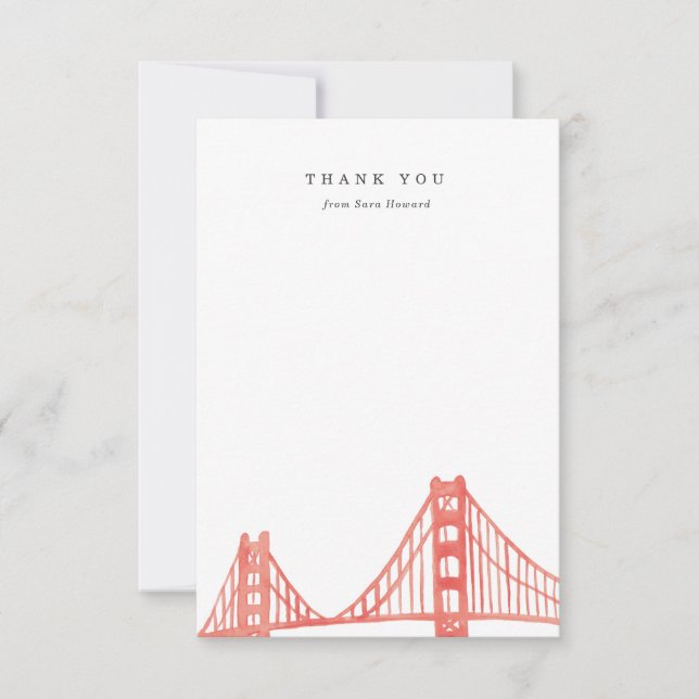 Bay Bridge Thank You Card (Front)