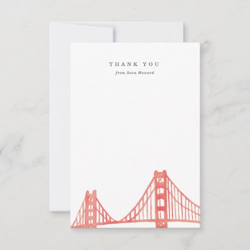 Bay Bridge Thank You Card