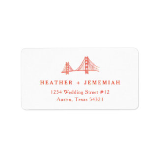Bay Bridge Wedding Label