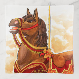 Bay Carousel Horse Square Tray