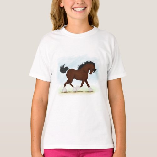 Bay Clydesdale Horse T_Shirt