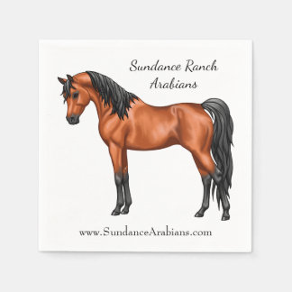 Bay Egyptian Arabian Horse Napkins